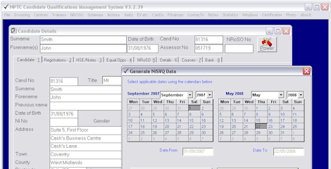 City & Guilds CQMS Screenshot