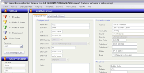 QDOS Consulting Application Screenshot