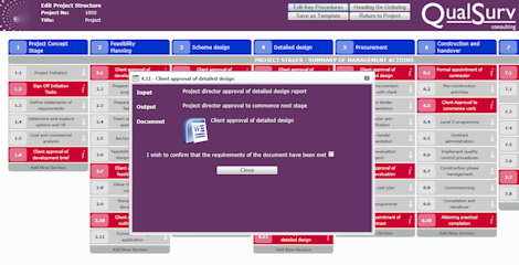 QualSurv Project Management System Screenshot
